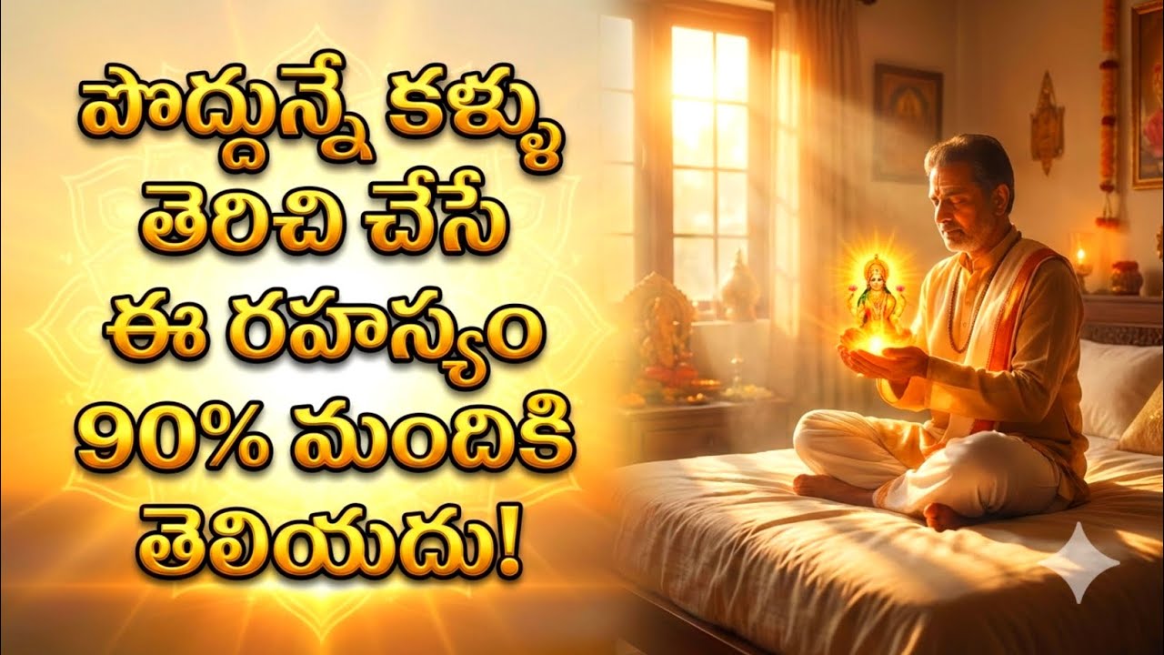 పొద్దున్నే కళ్లు తెరిచి చేసే ఈ రహస్యం | 90% మంది జీవితమే మారుతుంది! #lakshmidevi 