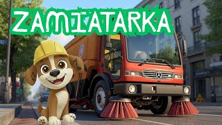 Zamiatarka ulic 🚛🧹 | Piosenka dla dzieci o pojazdach | Nutek i Spółka