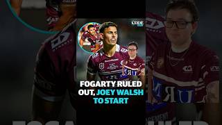 MANLY NEWS JAMAL FOGARTY RULED OUT, JOEY WALSH TO START. #nrl #manlywarringahseaeagles #joeywalsh