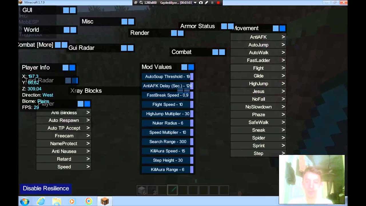 minecraft hack server - YouTube