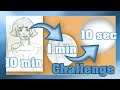 [Challenge] 10min 1min 10sec | Jilipp Art