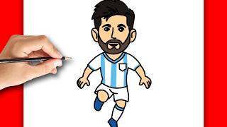 HOW TO DRAW LIONEL MESSI EASY | DRAWING STEP BY STEP