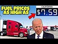Biden Says That Fuel Prices Will Continue To Rise With No Plan To Stop It Truck Drivers 🤦‍♂️