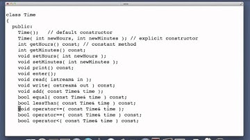 Overloading Operators for the Time Class Screencast