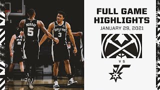 Highlights: Spurs 119, Nuggets 109 | 1.29.2021