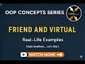 Virtual Function, Pure Virtual Function &amp; Friend Function in C++ , OOP  (SIMPLEST WAY)🤔