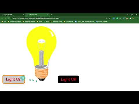 Bulb Light On & Off - HTML ,CSS & JavaScript - Deloar