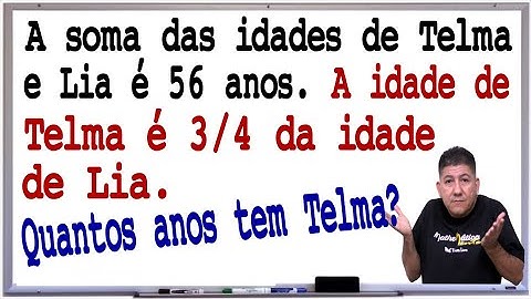 PROBLEMA DE MATEMÁTICA COM RAZÃO - QUESTÃO DE IDADES - NÍVEL 1 - Prof Robson Liers - Mathematicament