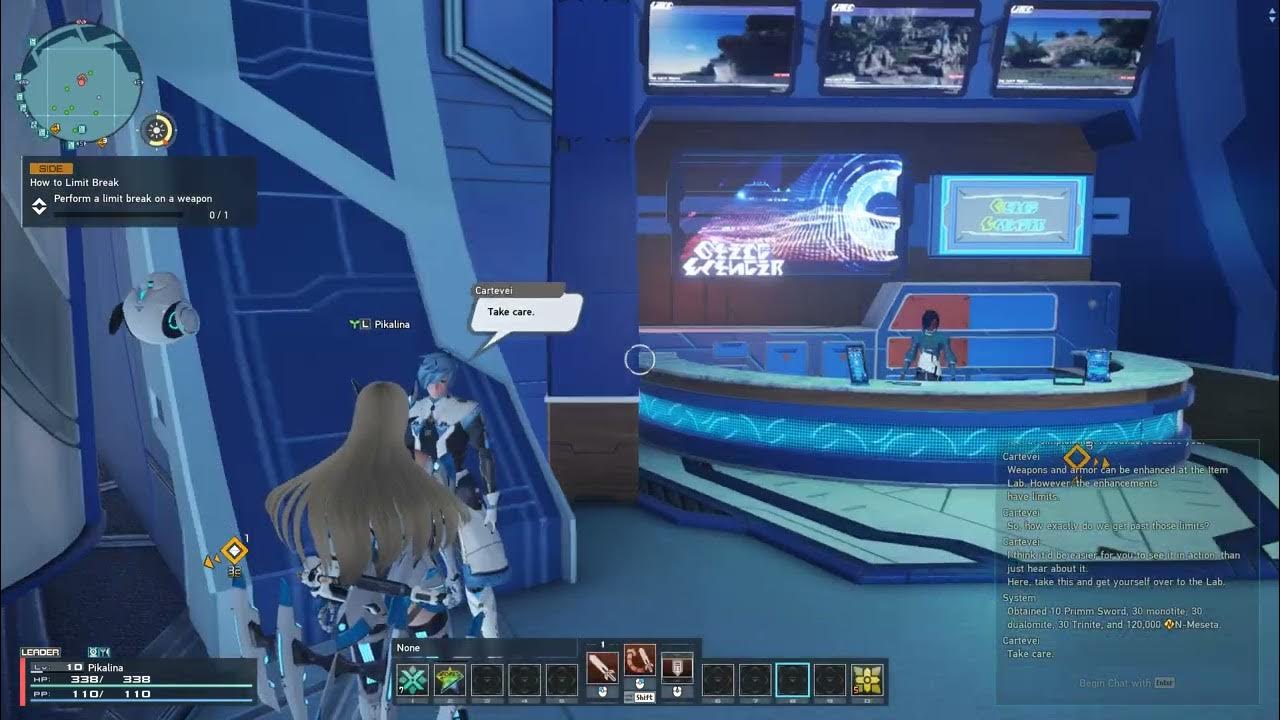 Phantasy star online 2 new genesis how to limit break perform a limit