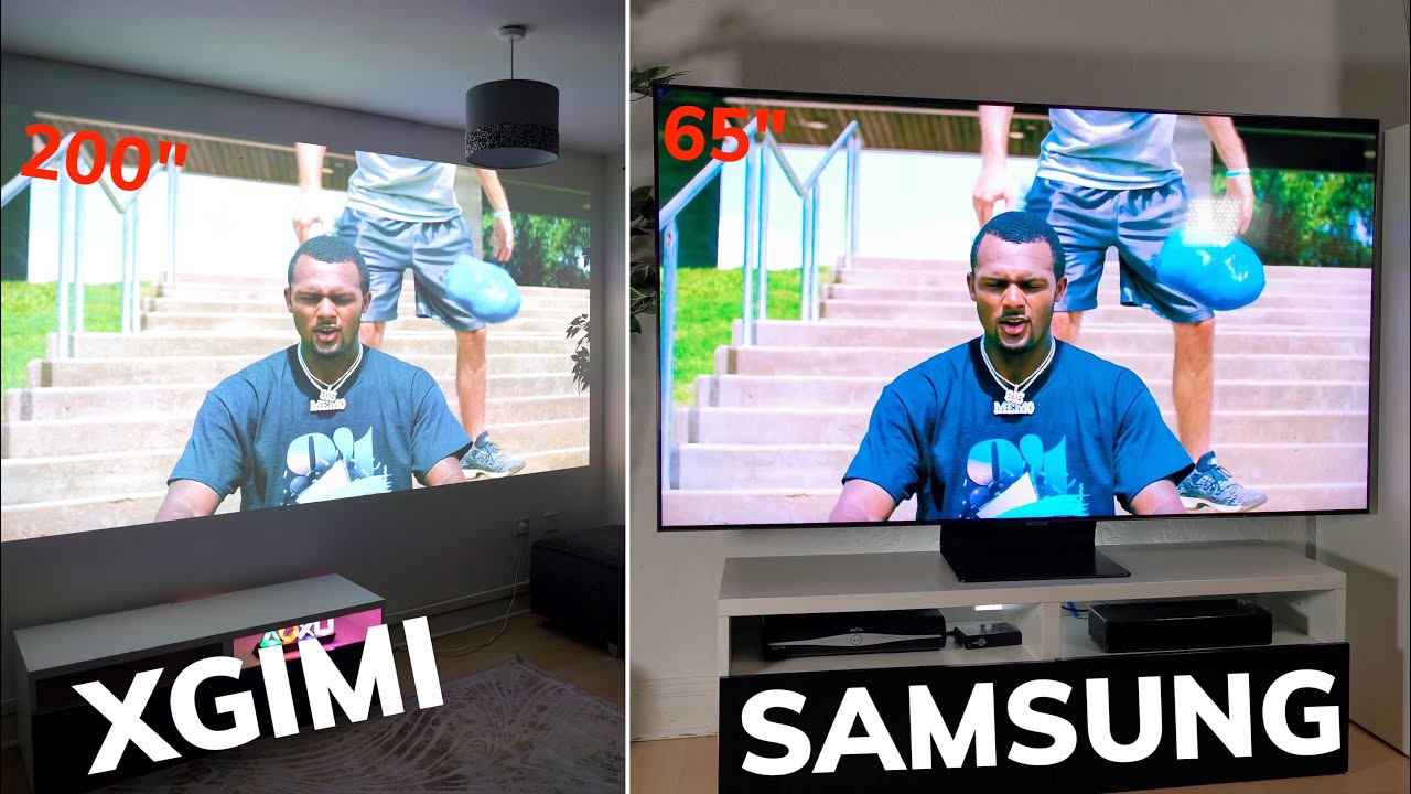 XGIMI Horizon Pro vs Samsung Flagship QLED TV Q95t 65 inch. Tv vs