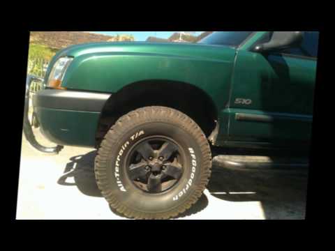 S10 body lift 3" pneus 33" BF a/t - YouTube