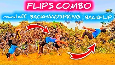 learn your first flips combo | roundoff backhandspring to backflip combo tutorial by Tubu Michael