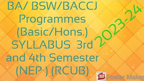 ALL SYLLABUS OF ENGLISH   3rd and 4th Semester as Per  NEP,RCUB.2023-24