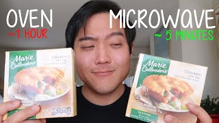 OVEN vs MICROWAVE Marie Callender's Chicken Pot Pie | WHICH IS BETTER?