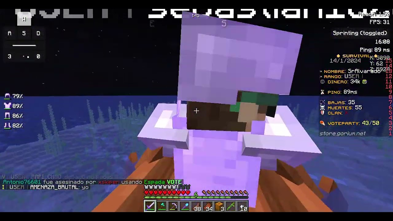 Jugando con Sebastian en Gorium (survival)