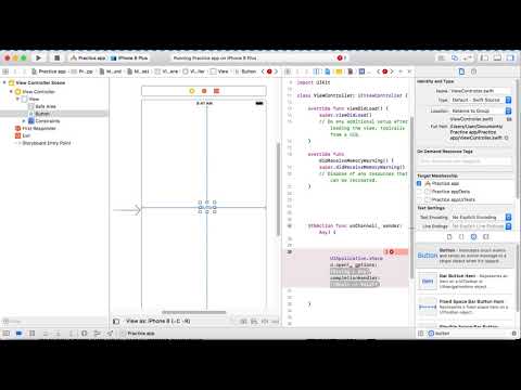 How to create link button Xcode 9 iOS Tutorial
