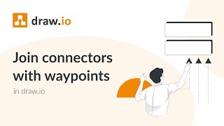 How to join connectors with waypoints in draw.io