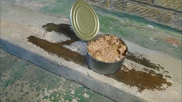 How to open a tin can without a can opener