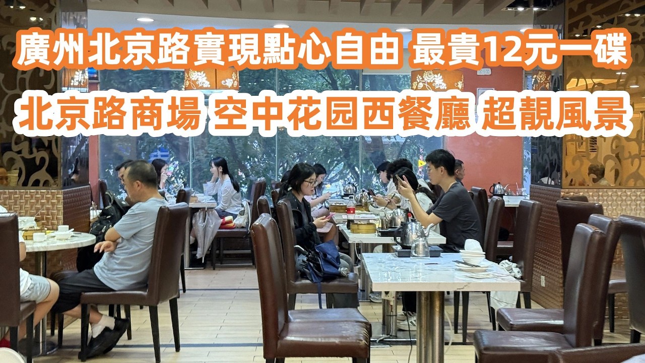 廣州北京路下午茶點心自由！最貴12元隨便食！蝦餃皇！蘿蔔牛腩！蒸鳳爪！蝦米腸！商場推薦！發現空中花園西餐廳！超靚風景！粵菜飯店排長龍！美食旅遊攻略！Canton Food Tour｜GuangZhou