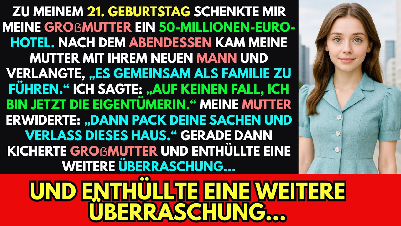 Meine Großmutter hinterließ mir ihr 50-Millionen-Euro-Hotelimperium, doch dann tat sie das.