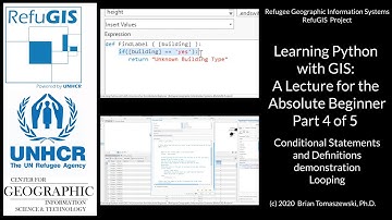 Learning Python with GIS: A Lecture for the Absolute Beginner: Part 4 of 5 (Defs demo, Looping)