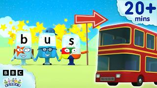 let s get bus school learn read spell kids compilation alphablocks