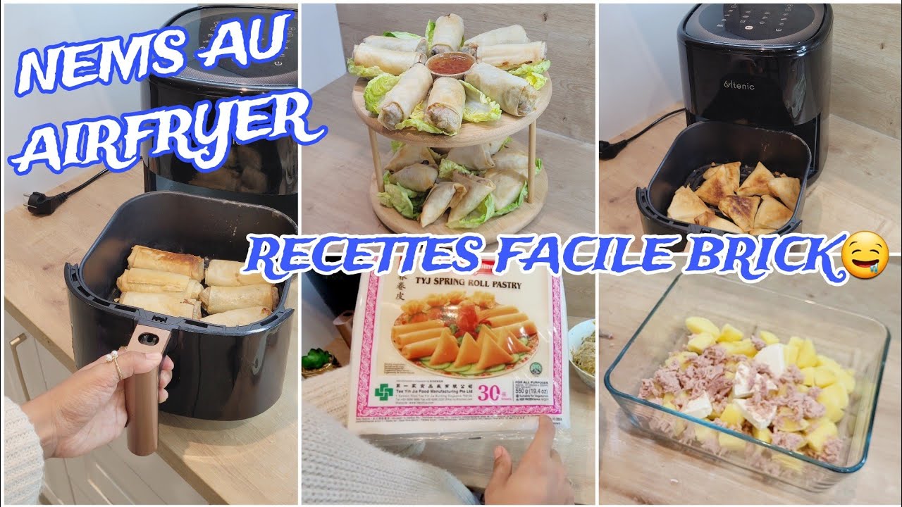 🤤RECETTES AU AIRFRYER NEMS POULET & BRICK PDT THON FACILE #recetteairfryer #airfryer #recettefacile
