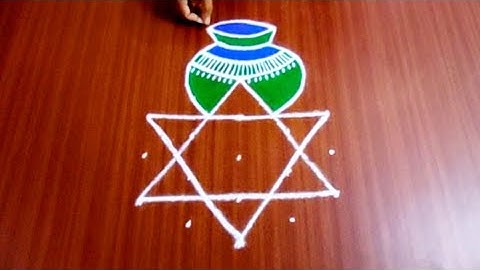 pongal special kolam 2023🌺  easy sankranthi 5x3 dot muggulu 🌺 bhogi kundalu muggulu🌺 thaipongal