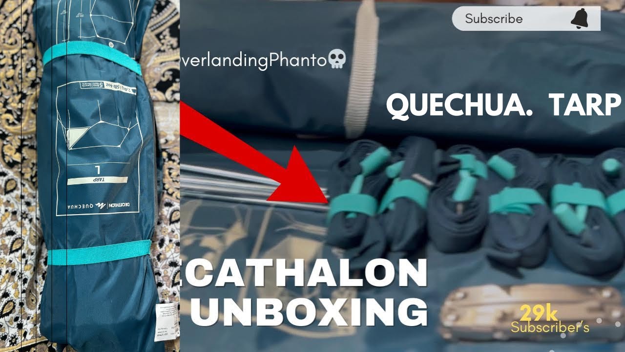 Quechua Decathlon Tarp unboxing Quechua camping tarp MH100 Blue 