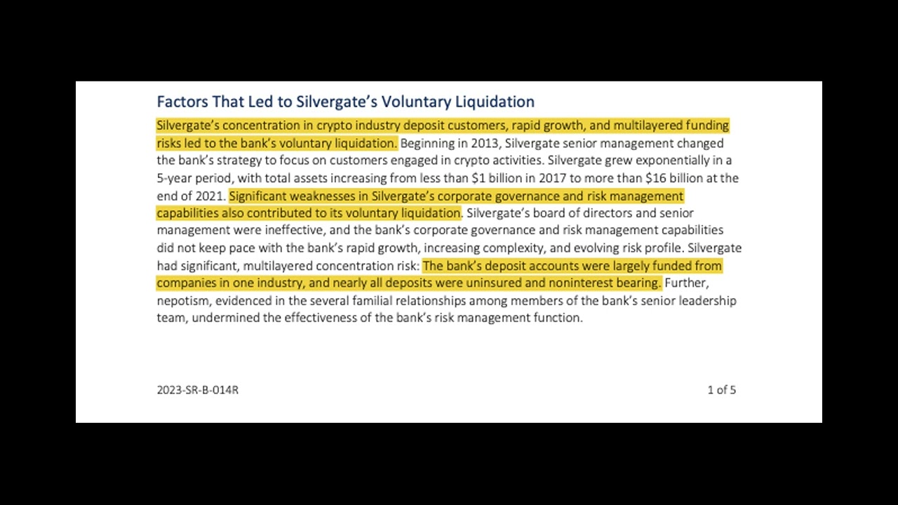 Fed inspector blames crypto focus, nepotism for Silvergate Bank collapse