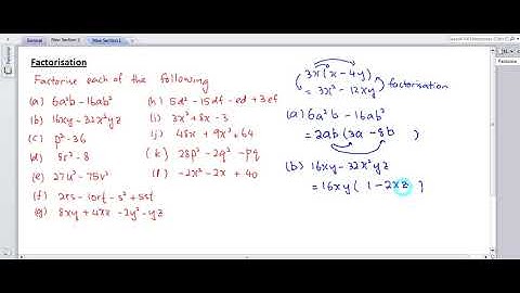 KSSM Form 2 Chapter 2 Factorisation (Part 1)
