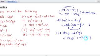 KSSM Form 2 Chapter 2 Factorisation (Part 1)