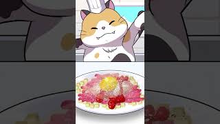 Cat cooking Mukbang Animation #shorts