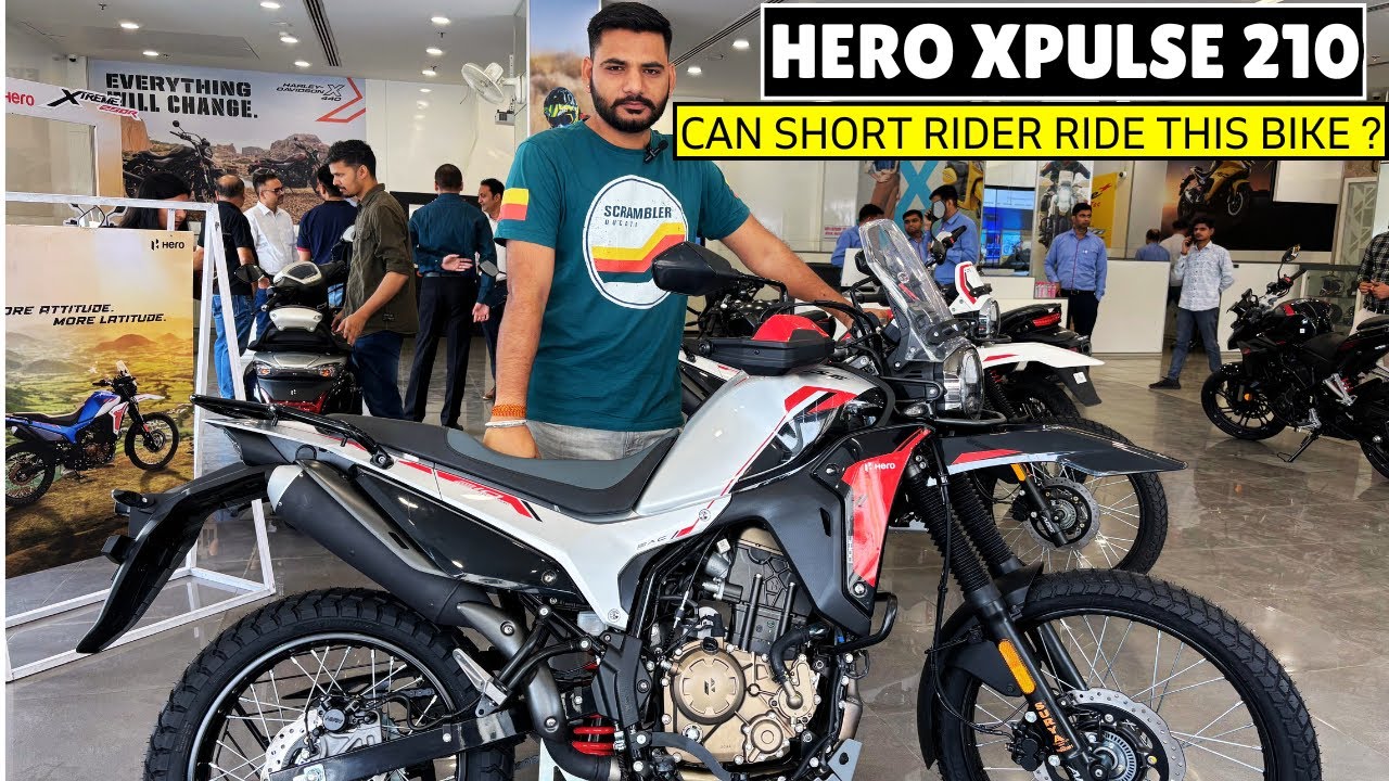 🔥Can Short Height Rider Ride  Hero Xpulse 210 / Alpine Silver Colour Reached & Showroom 