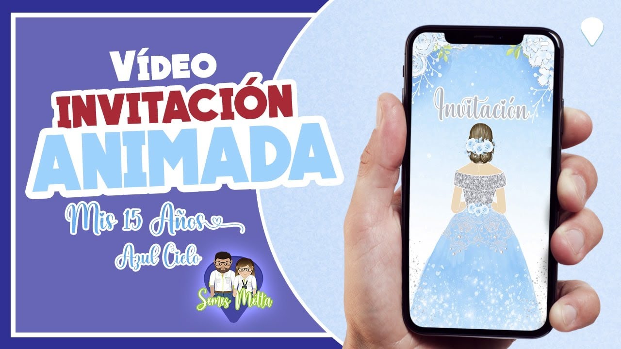 INVITACIÓN 15 AÑOS AZUL CIELO, image size:1280x720