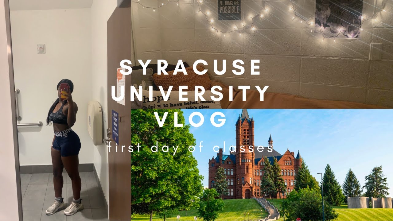 SYRACUSE UNIVERSITY VLOG// first day of classes, workout w/ me & more