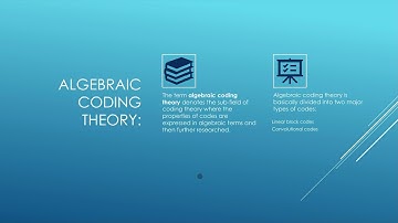 Algebraic Coding Theory