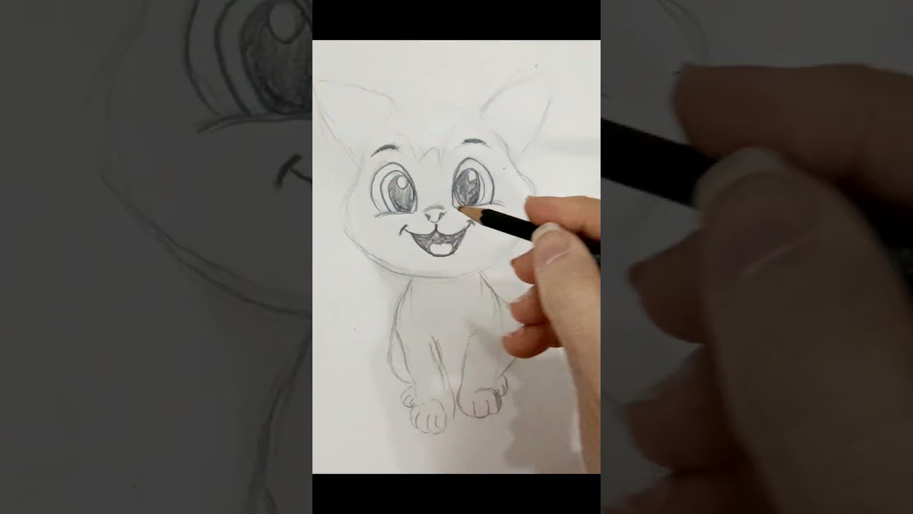 How to draw a cute Anime Cat 