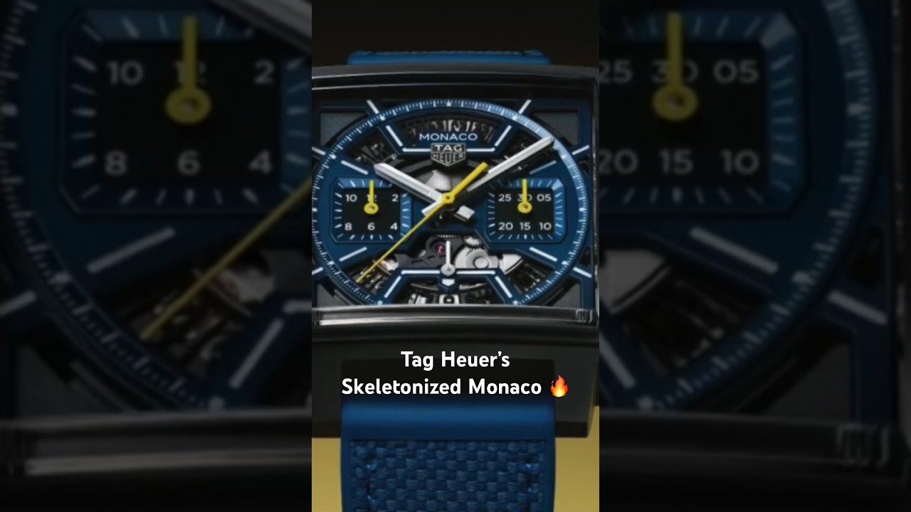Tag Heuer’s new skeletonized titanium Monaco 🔥 