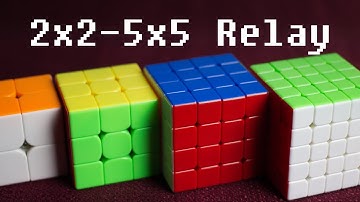 ASMR 2x2-5x5 Relay (Speed Solves) | Cubing ASMR