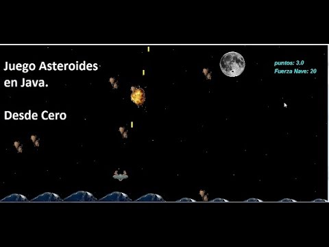 Video Juego Asteroides en Java desde Cero Presentación con sonido