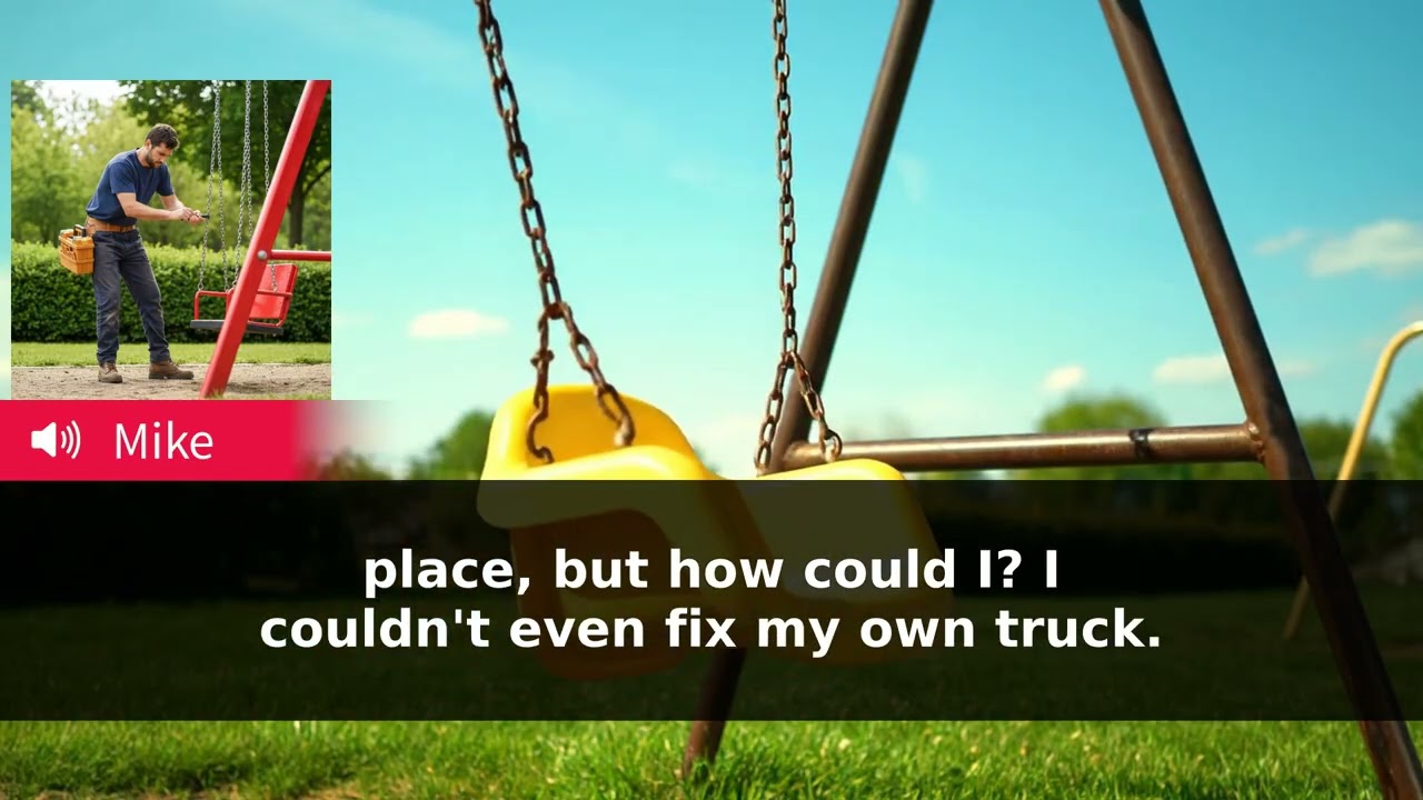 Who fixed the school's old swing set?