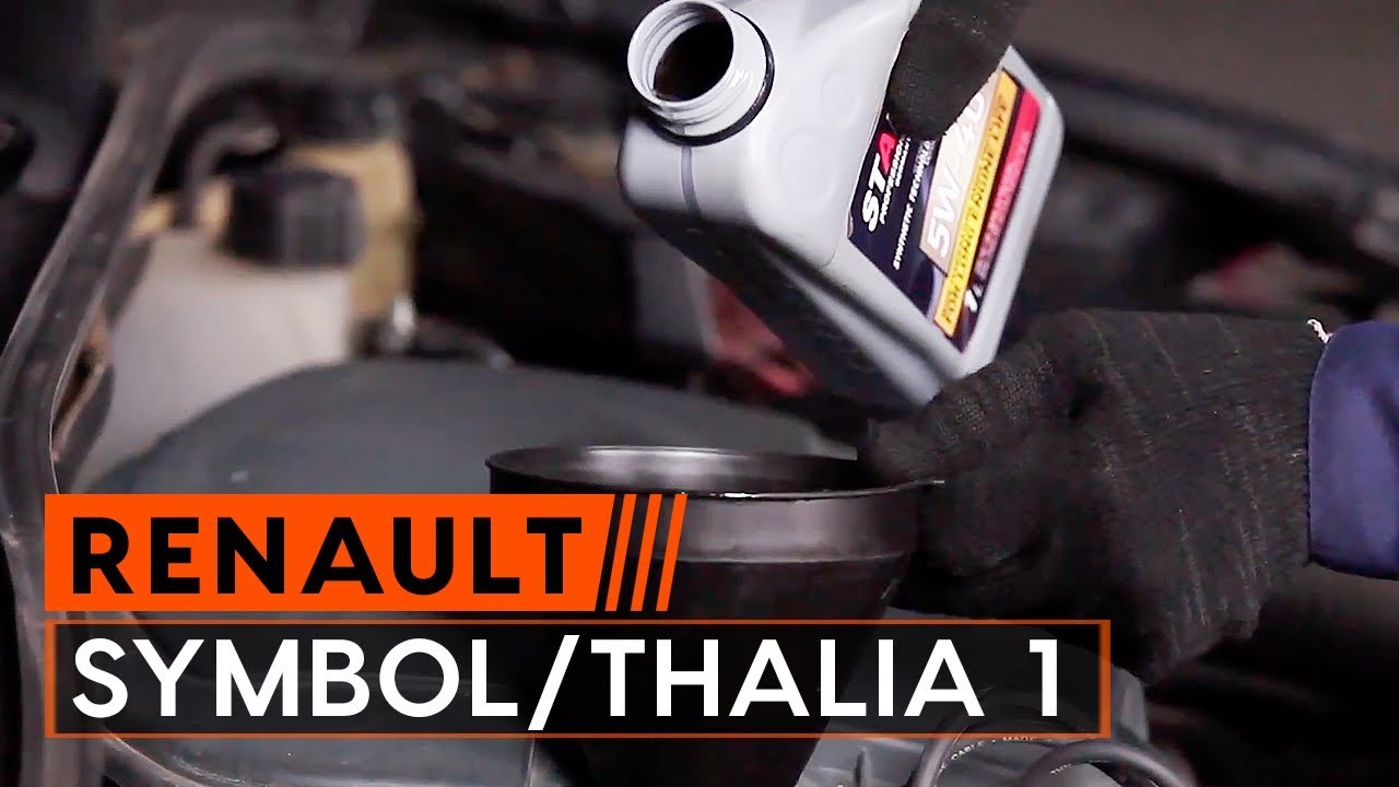 Рено Клио 2 замена масла в двигателе. Рено талия 1.2 место установки масляный фильтр. Проверка масла ДВС Renault symbol/Thalia II.