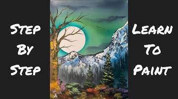 Beginners Oil Painting Tutorial by PaintWithJosh Artist Josh Kirkham. Bob Ross Wet on Wet