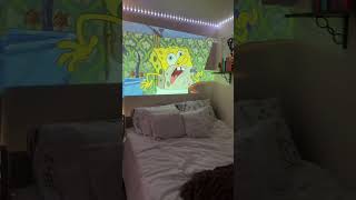 Obsessed with my mini projector 📽️ 💕 #projector #miniprojector #smartprojector #movienight