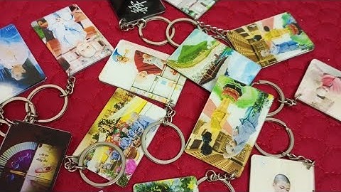 Hướng dẫn làm móc khóa mica không dùng keo UV || LinkyPrintShop