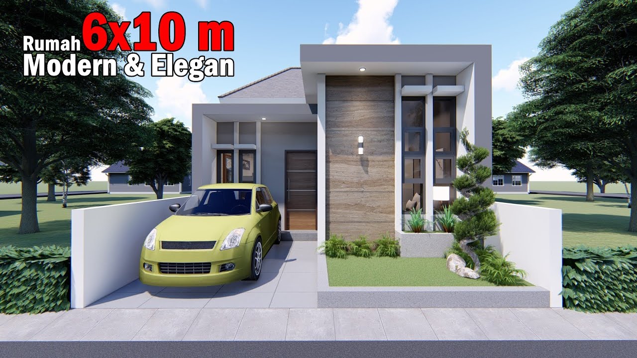  DESAIN RUMAH 6X10  M MODERN DAN ELEGAN YouTube