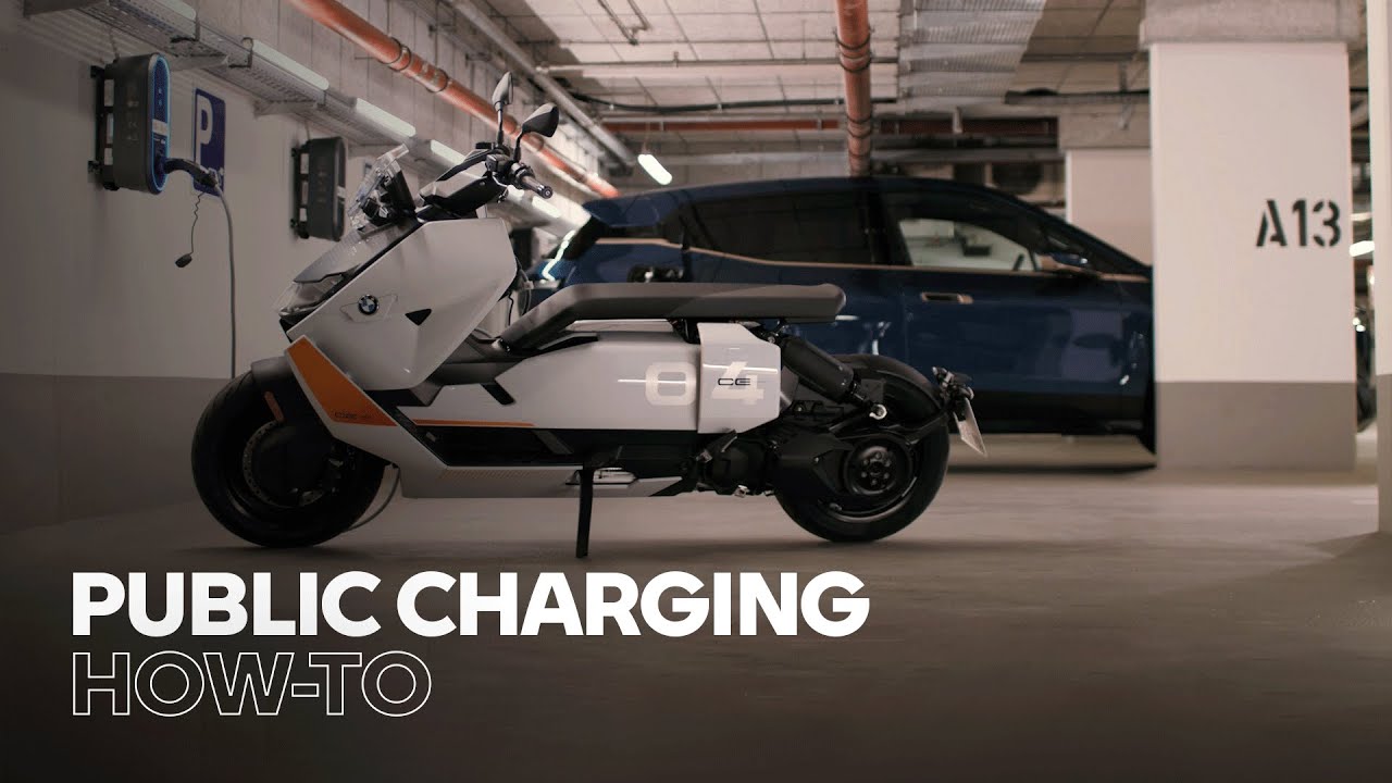 How to Charge Your BMW CE 04 Electric Scooter at a Public Charging Station YouTube