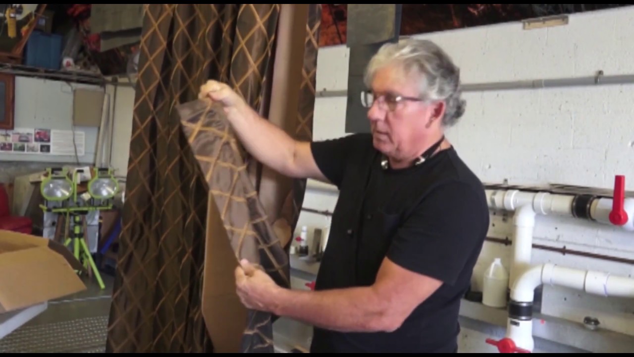 Cat PeePee on Silk Drapery