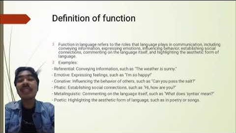FORM AND FUNCTION IN LANGUAGE PHILOSOPHY. PRESENTATION VIDEO